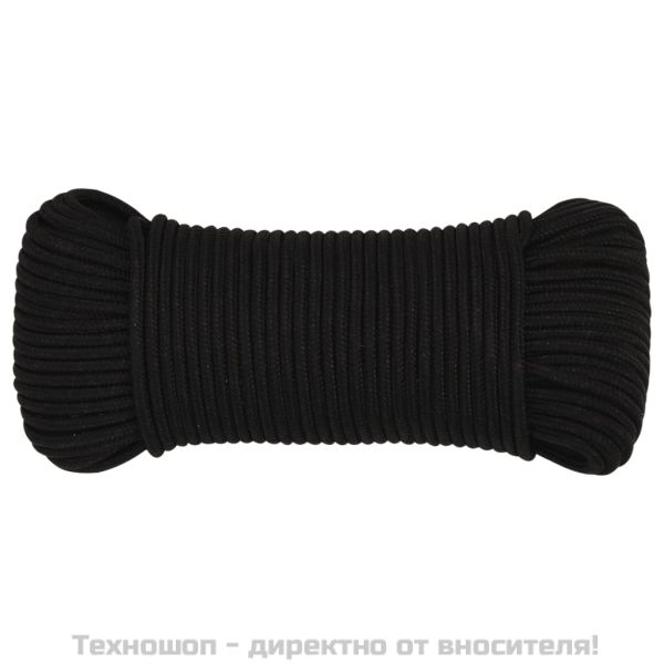 Работно въже черно 3 мм 25 м полиестер