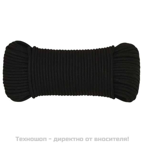 Работно въже черно 3 мм 50 м полиестер