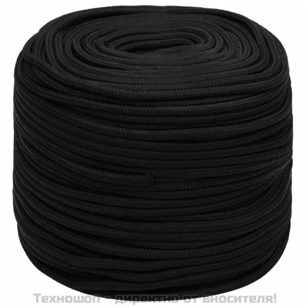 Работно въже черно 6 мм 25 м полиестер