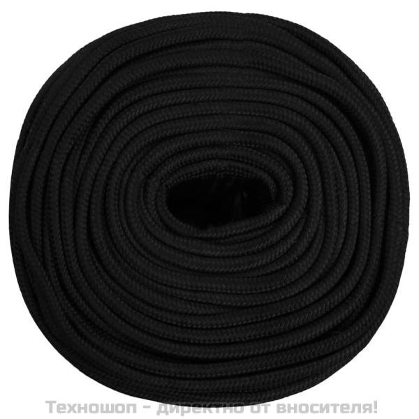 Работно въже черно 6 мм 25 м полиестер