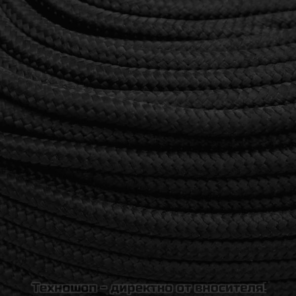 Работно въже черно 6 мм 25 м полиестер