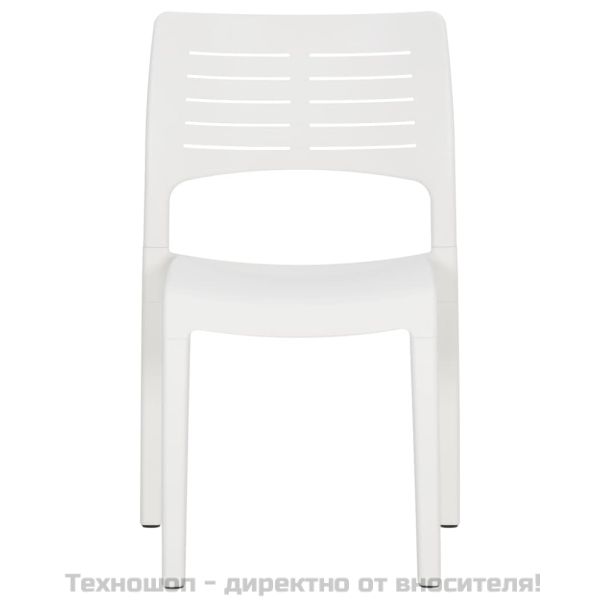 Градински столове 2 бр бели полипропилен