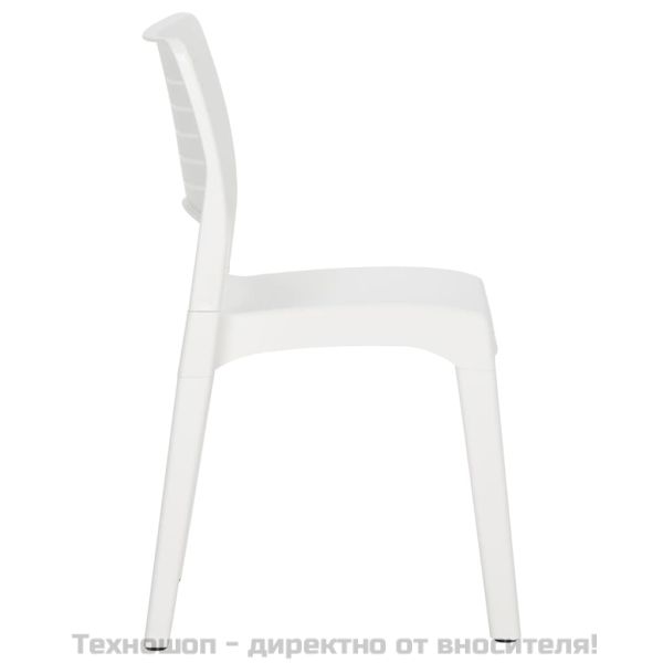 Градински столове 2 бр бели полипропилен