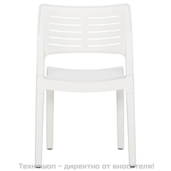 Градински столове 2 бр бели полипропилен