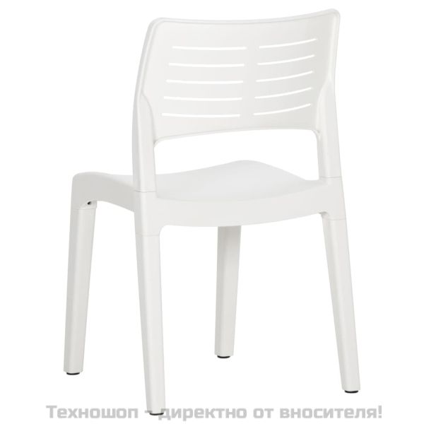 Градински столове 2 бр бели полипропилен