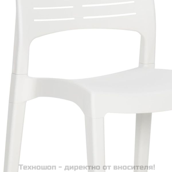 Градински столове 2 бр бели полипропилен