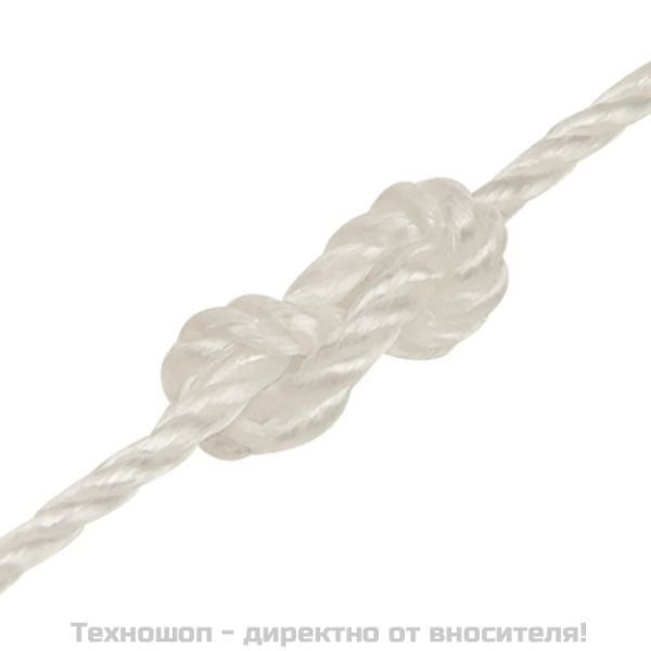 Работно въже бяло 6 мм 100 м полипропилен