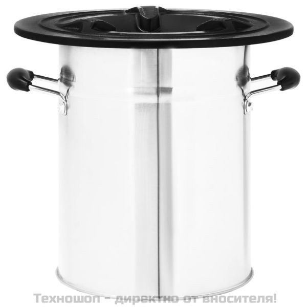 Къмпинг печка на дърва сребърна 51,5x35x30,5 см инокс