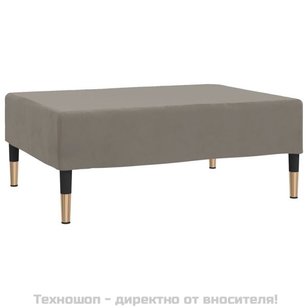 Табуретка, светлосива, 78x56x32 см, кадифе