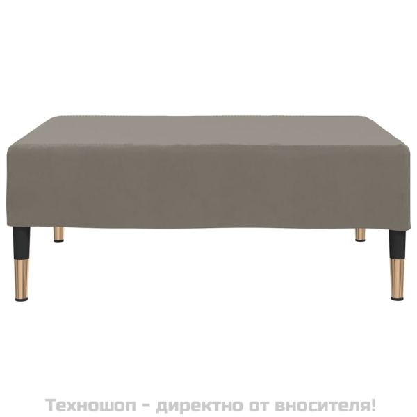 Табуретка, светлосива, 78x56x32 см, кадифе