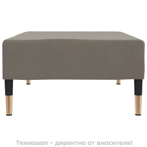 Табуретка, светлосива, 78x56x32 см, кадифе