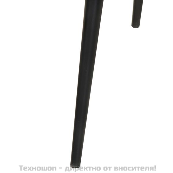 Wingback стол, сив, естествена кожа