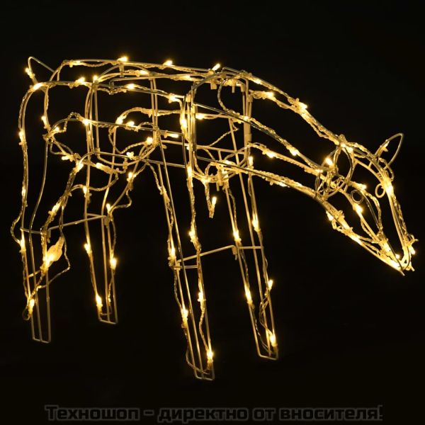 Коледна украса, 3 светещи елена, 229 LED лампички