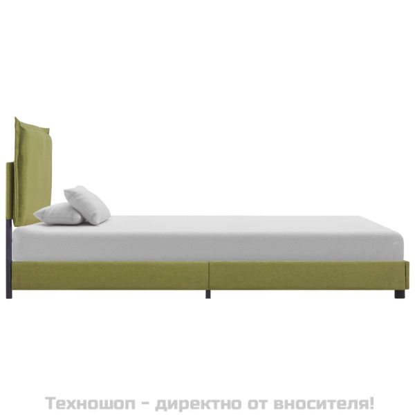 Рамка за легло, зелена, текстил, 90x200 см
