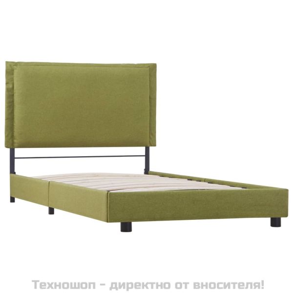 Рамка за легло, зелена, текстил, 90x200 см