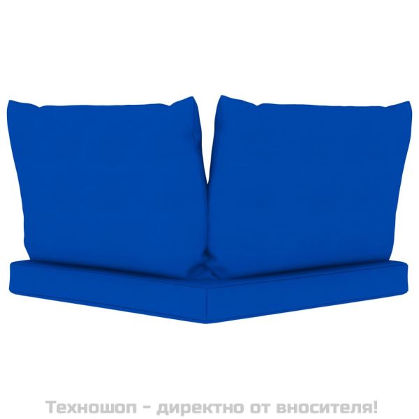 Палетни възглавници, 3 бр, сини, Оксфорд плат