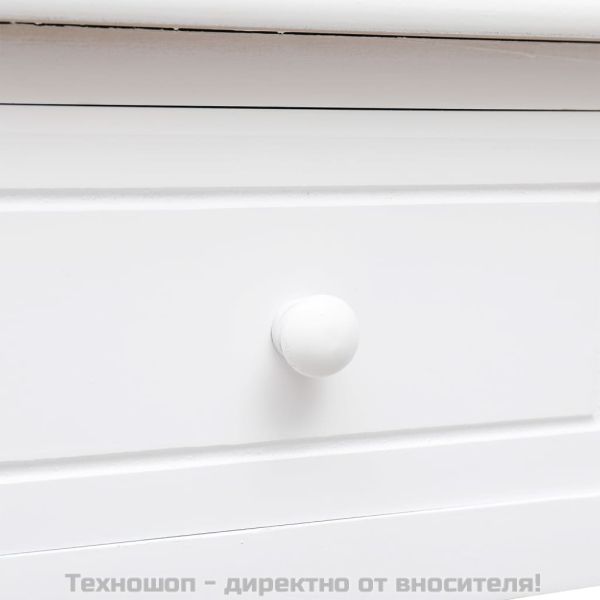 Бюро, бяло, 108x45x76 см, масивна дървесина пауловния