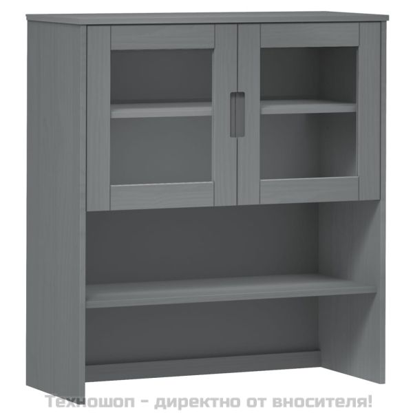 Надстройка за шкаф MOLDE сив 90x35x100 см бор масив