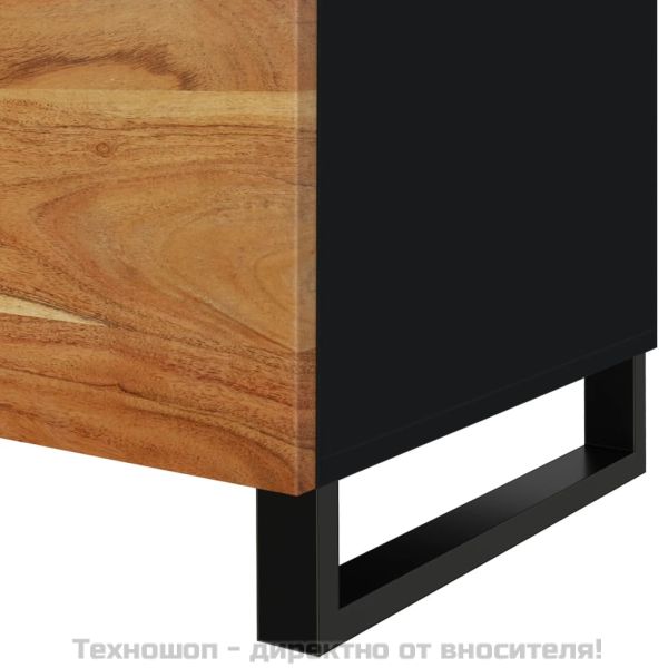 Маса за кафе, 80x50x40 см, акация масив и инженерно дърво