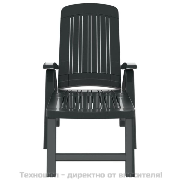 Сгъваем шезлонг, полипропилен, зелен