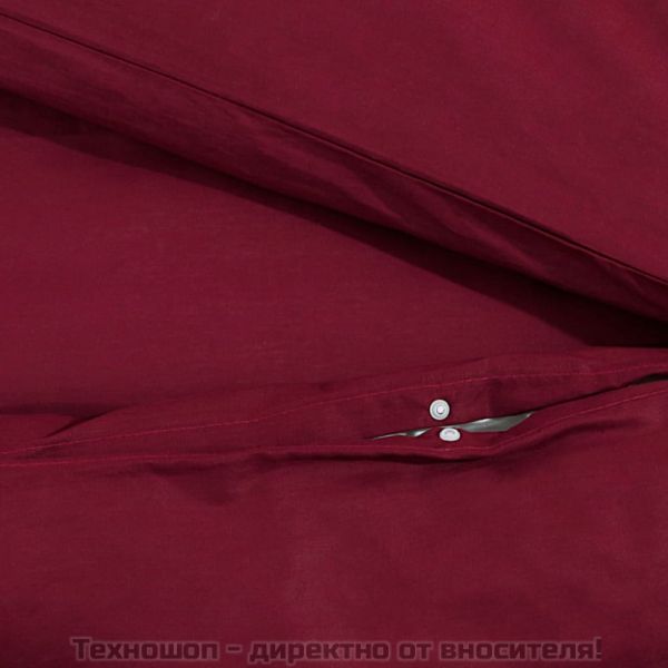 Комплект спално бельо бордо 135x200 см олекотен микрофибър