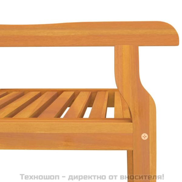 Градински трапезни столове, 3 бр, акация масив