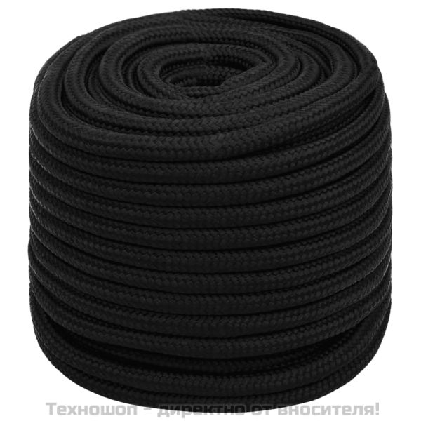 Работно въже черно 16 мм 100 м полиестер