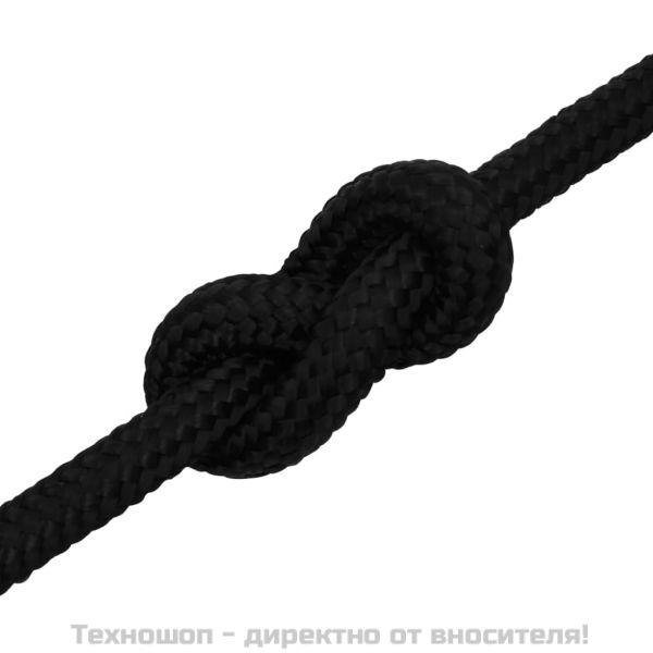 Работно въже черно 16 мм 100 м полиестер