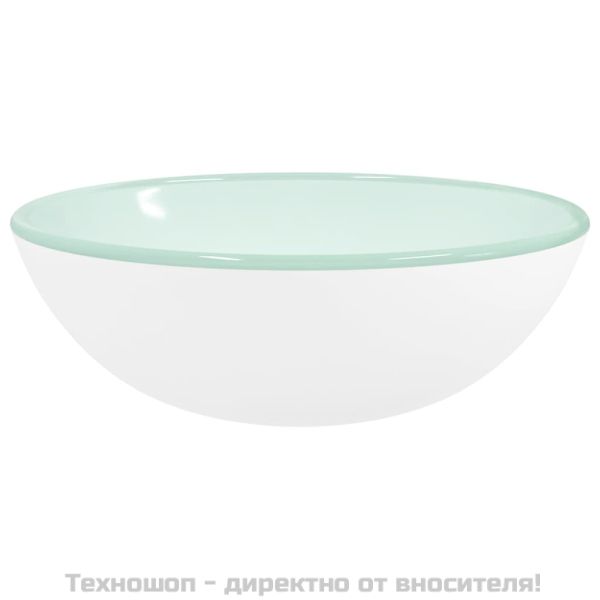 Мивка закалено стъкло 35x12 см бяла