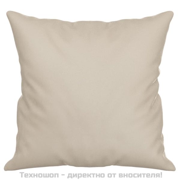 Декоративни възглавници 2 бр кремави 40x40см микрофибърна тъкан