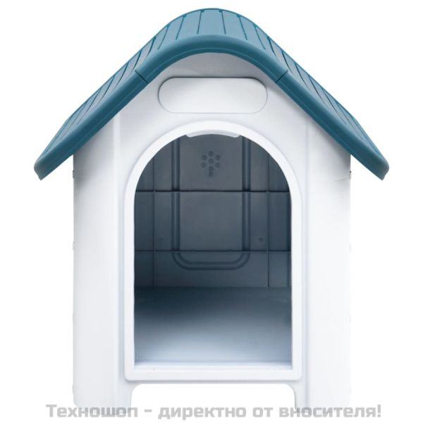 Кучешка колиба, синя, 59x75x66 см, полипропилен