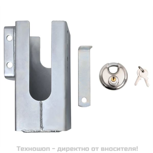 Ключалка за теглич, сребриста, 11x11x23,5 см, стомана