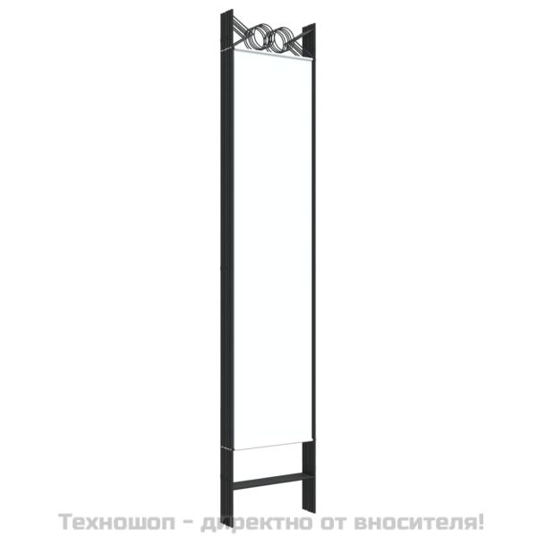 Параван за стая, 6 панела, бял, 240x200 см, текстил