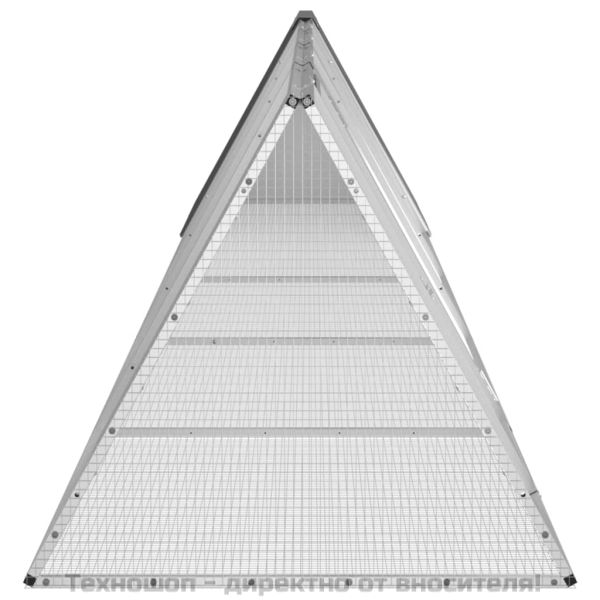 Клетка за зайци антрацит 504,5x80,5x71 см поцинкована стомана
