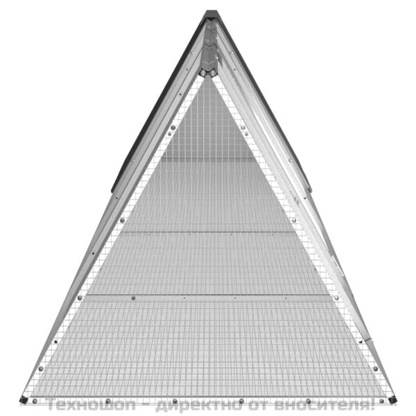 Клетка за зайци антрацит 403,5x80,5x71 см поцинкована стомана