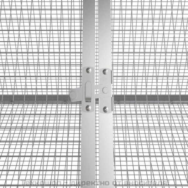 Клетка за зайци антрацит 403,5x80,5x71 см поцинкована стомана