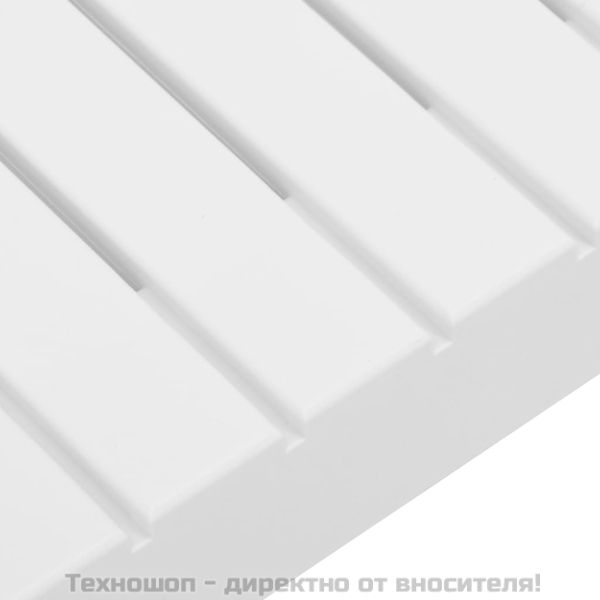 Градински лаундж комплект с възглавници 2 части пластмаса бял