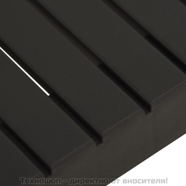 Градински лаундж комплект с възглавници 2 части пластмаса сив