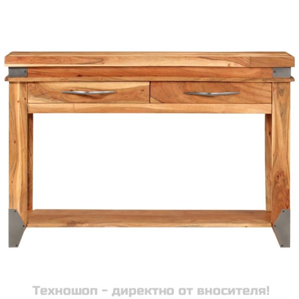 Конзолна маса, 110x34x74 cм, акациево дърво масив