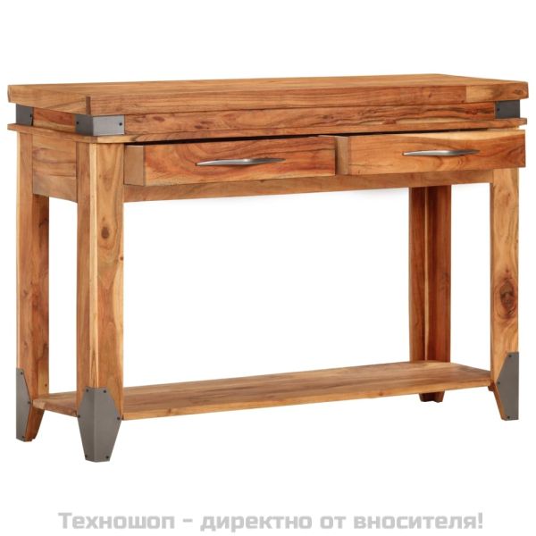 Конзолна маса, 110x34x74 cм, акациево дърво масив