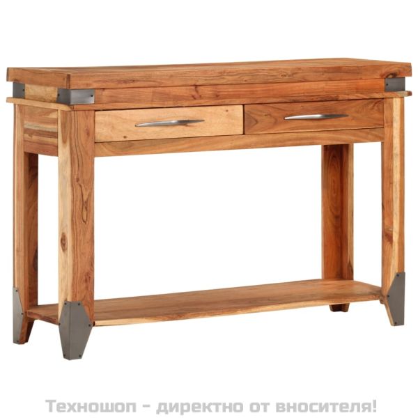 Конзолна маса, 110x34x74 cм, акациево дърво масив