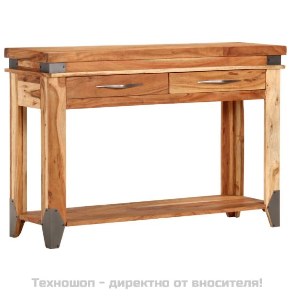 Конзолна маса, 110x34x74 cм, акациево дърво масив