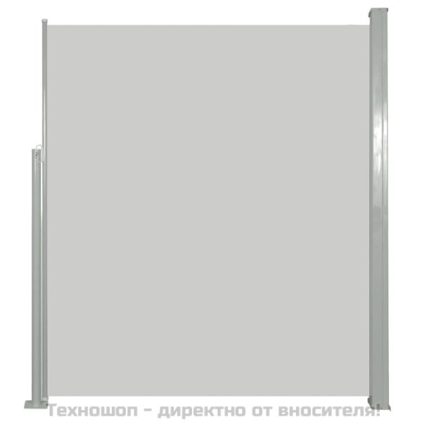 Прибираща се странична тента, 160х500 см, кремава