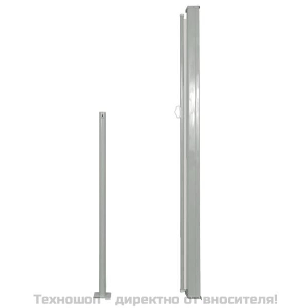 Прибираща се странична тента, 160х500 см, кремава