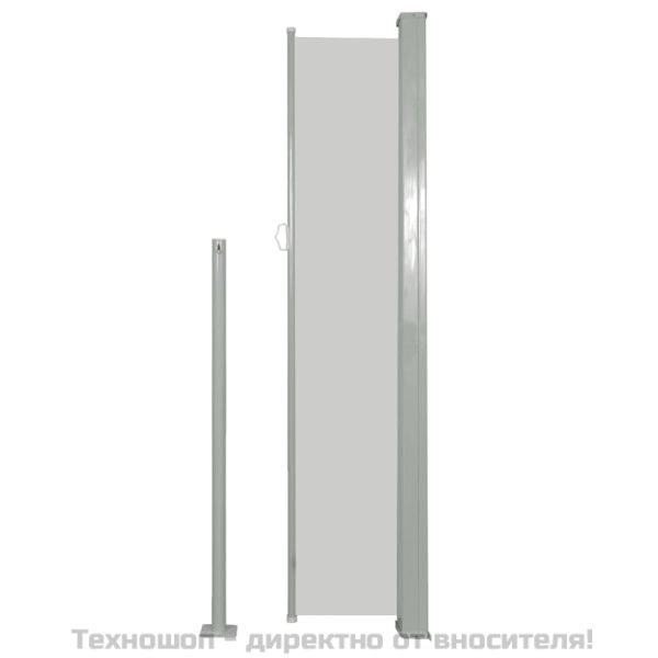 Прибираща се странична тента, 160х500 см, кремава