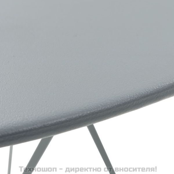 Градински бистро комплект, 3 части, стомана, сив