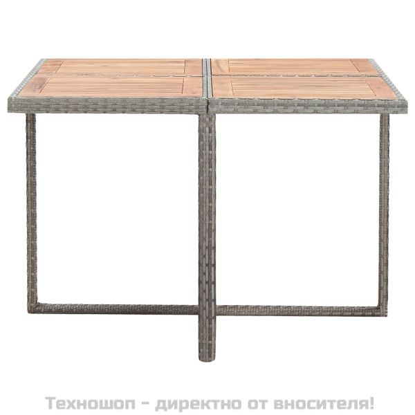 Градински комплект с възглавници, 9 части, полиратан, антрацит