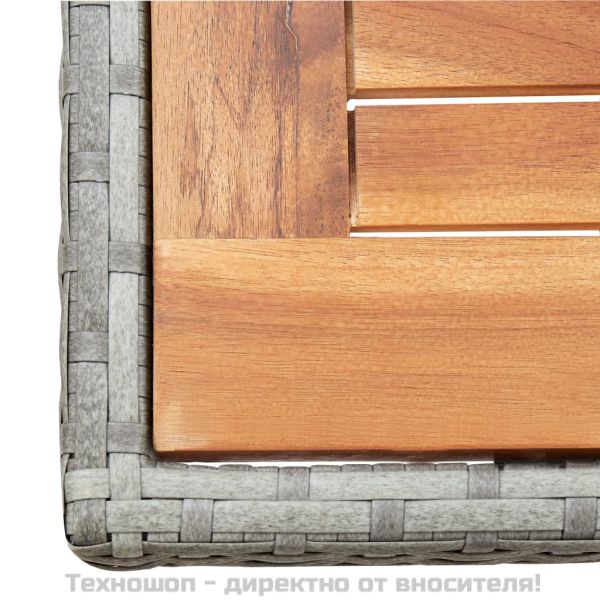 Градински комплект с възглавници, 9 части, полиратан, антрацит