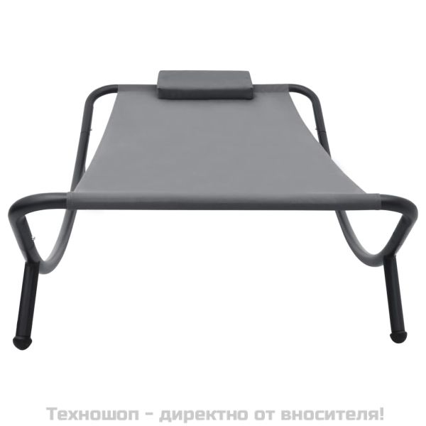 Градинско легло, сиво, 200x90 см, стомана
