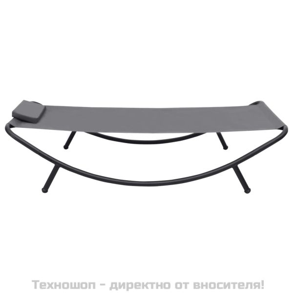 Градинско легло, сиво, 200x90 см, стомана